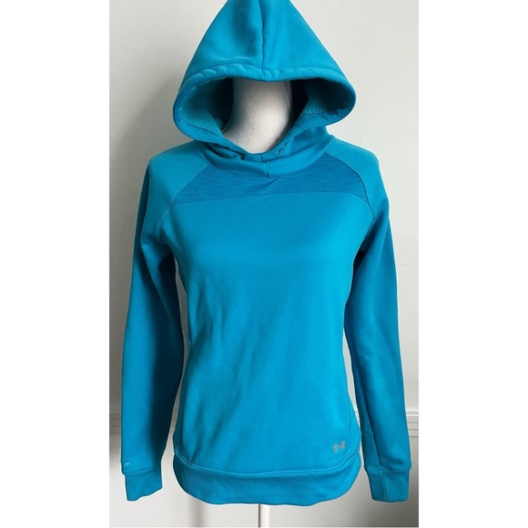 Under Armour • Women's Blue Tealish Hoodie Cold Gear - Picture 1 of 7